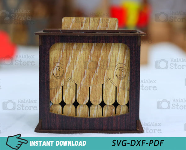 Creepy Wooden Box MDF 3mm Laser Cut Files