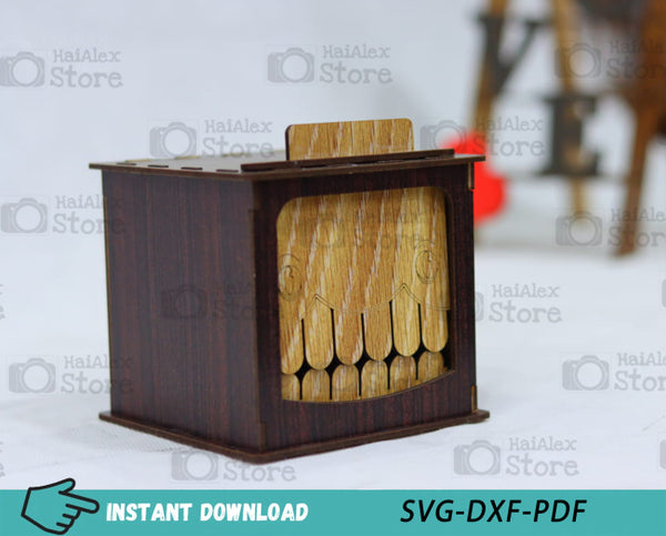 Creepy Wooden Box MDF 3mm Laser Cut Files