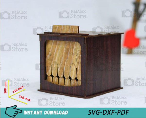 Creepy Wooden Box MDF 3mm Laser Cut Files