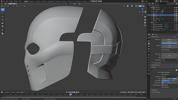 Crossbones Helmet 3D Model Ready to Print