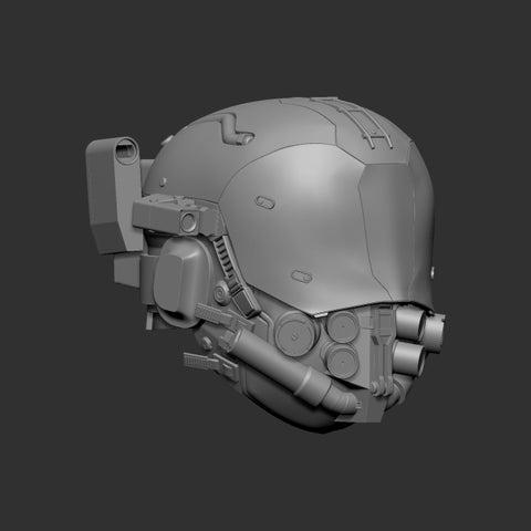 Cyberpunk 2077 Warrior Helmet STL 3D Print Files