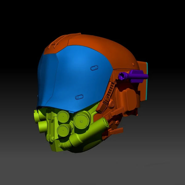 Cyberpunk 2077 Warrior Helmet STL 3D Print Files