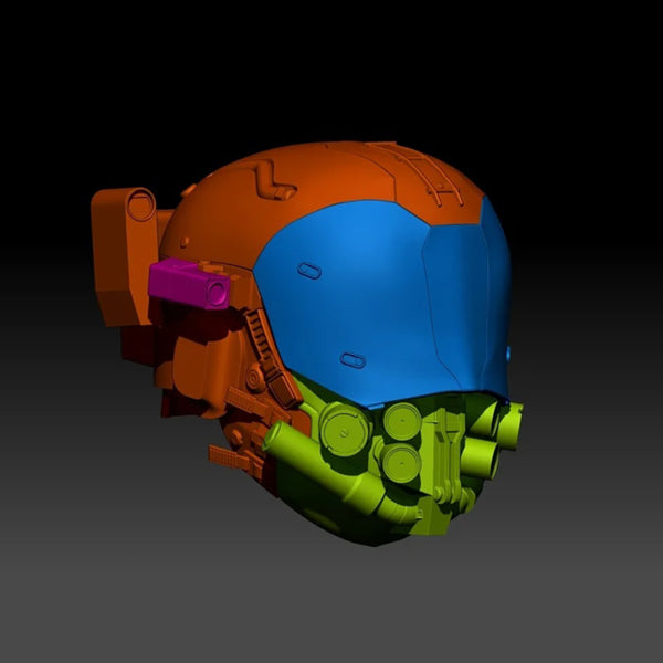 Cyberpunk 2077 Warrior Helmet STL 3D Print Files