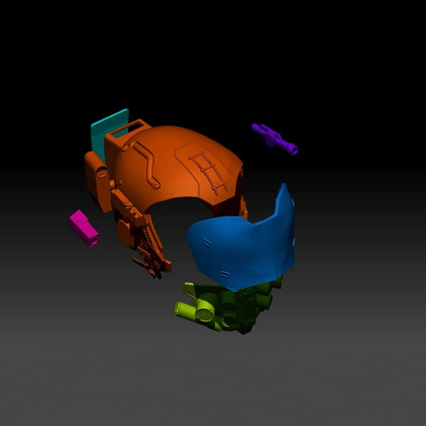 Cyberpunk 2077 Warrior Helmet STL 3D Print Files