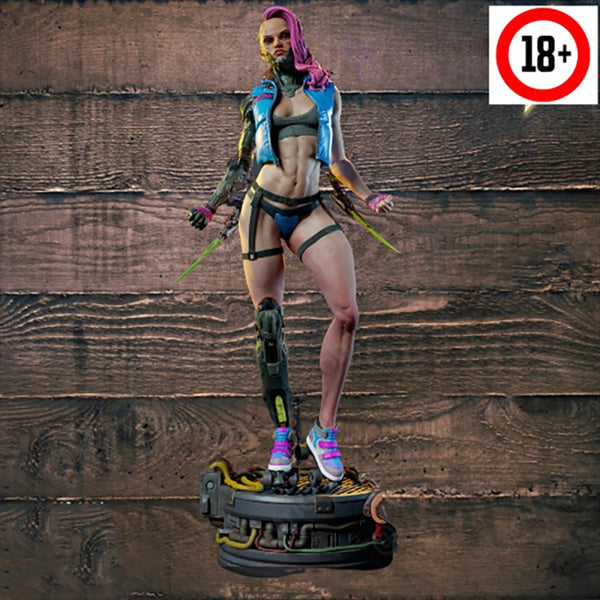 Cyberpunk Girl Figure 3D Model Ready to Print