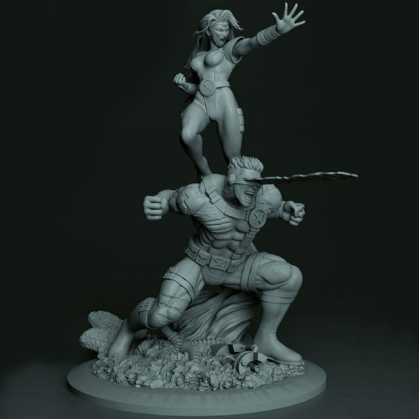 Cyclops and Jean Grey 3D Model Ready to Print