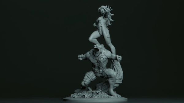 Cyclops and Jean Grey 3D Model Ready to Print