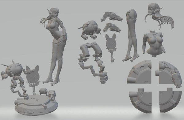 D.Va Overwatch Figures STL Ready to Print