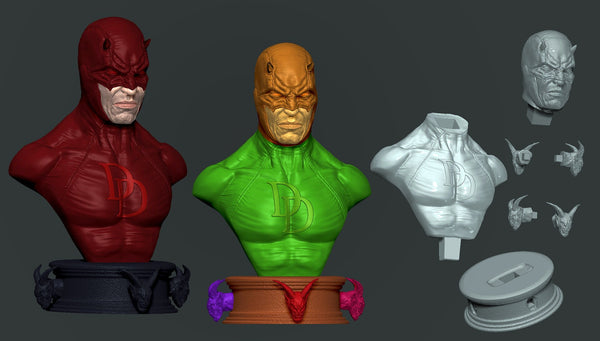Daredevil Bust 3D Model Ready to Print STL