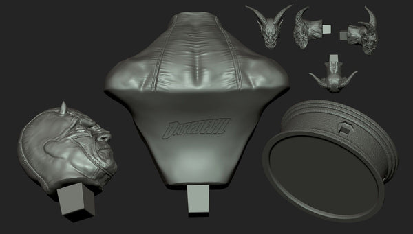 Daredevil Bust 3D Model Ready to Print STL