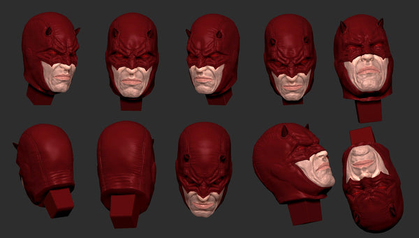 Daredevil Bust 3D Model Ready to Print STL