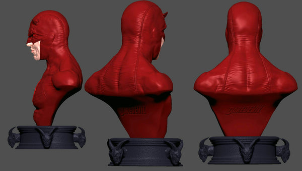 Daredevil Bust 3D Model Ready to Print STL