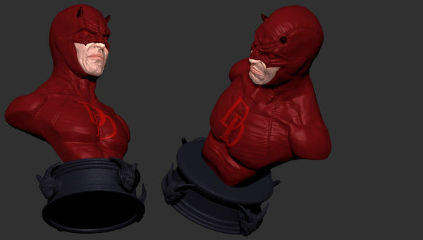 Daredevil Bust 3D Model Ready to Print STL