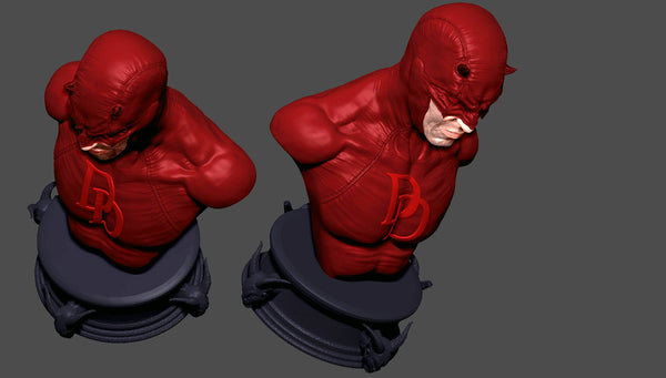 Daredevil Bust 3D Model Ready to Print STL