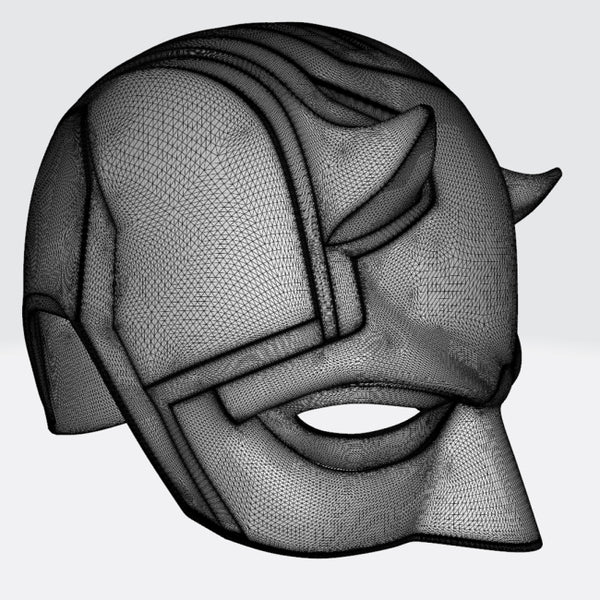 Daredevil Helmet 3D Model Ready to Print