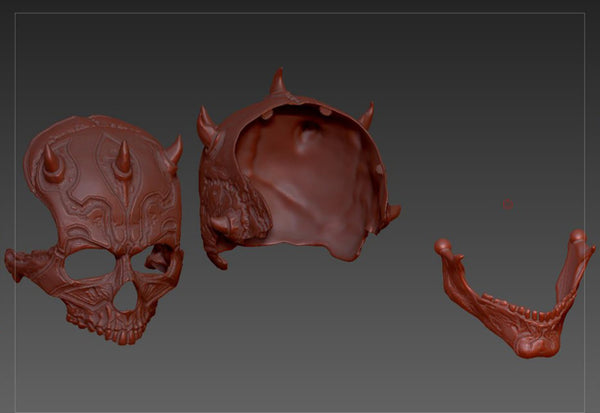 Darth Maul Skull Helmet 3D Model Ready to Print