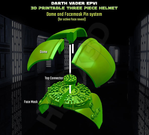 Darth Vader Reveal Helmet from Star Wars 3D Model Ready to Print