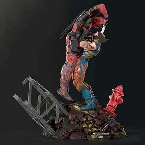 DeadPool vs Wolverine 3D Model Ready to Print STL