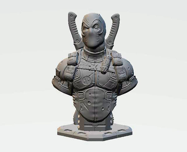 Deadpool Bust 3D Model Ready to Print STL