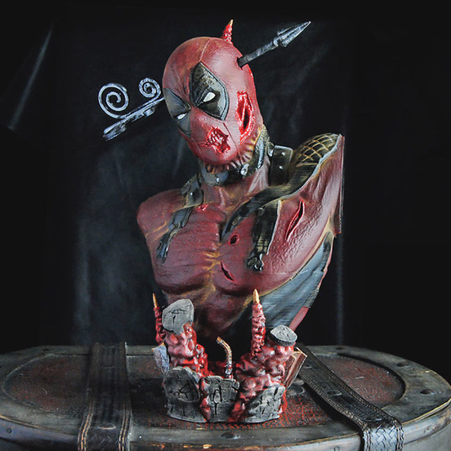 Deadpool Bust Arrow through the Head 3D Model Ready to Print