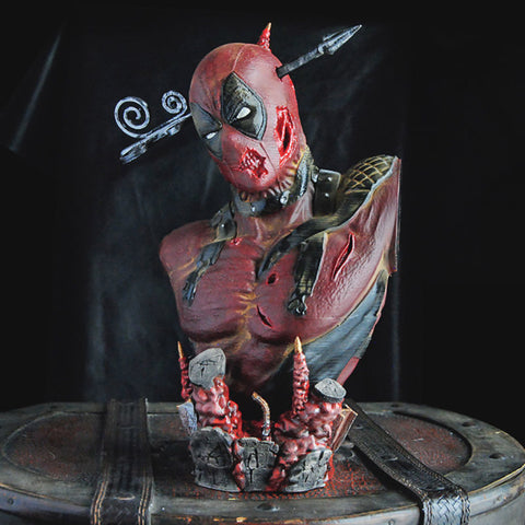 Deadpool Bust Arrow through the Head 3D Model Ready to Print