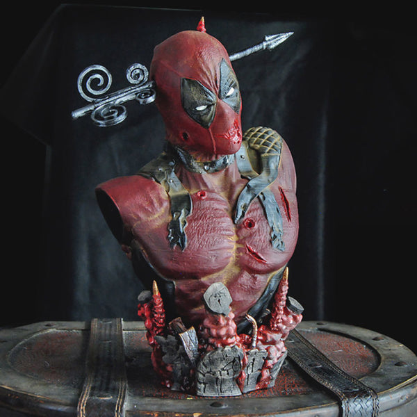 Deadpool Bust Arrow through the Head 3D Model Ready to Print