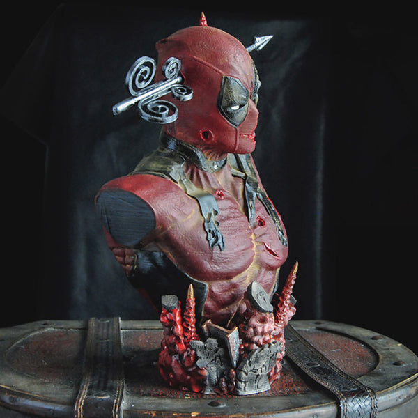 Deadpool Bust Arrow through the Head 3D Model Ready to Print