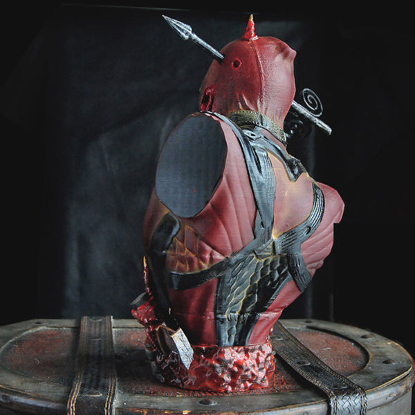 Deadpool Bust Arrow through the Head 3D Model Ready to Print