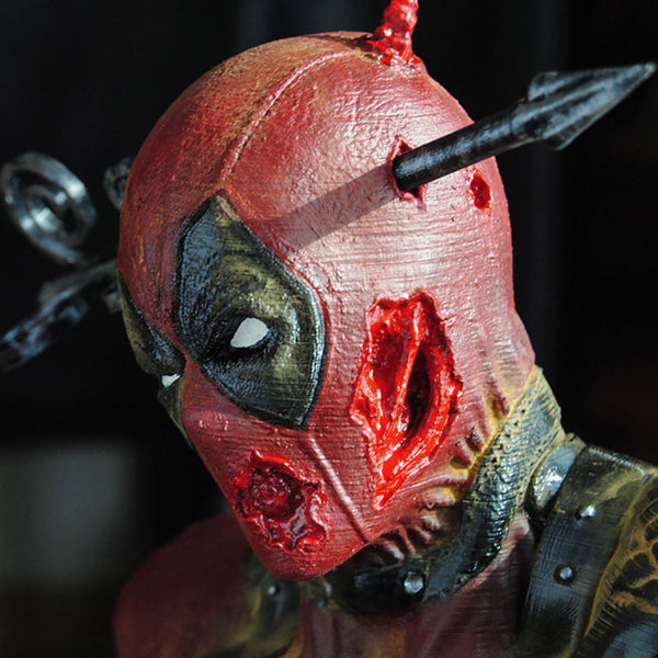 Deadpool Bust Arrow through the Head 3D Model Ready to Print