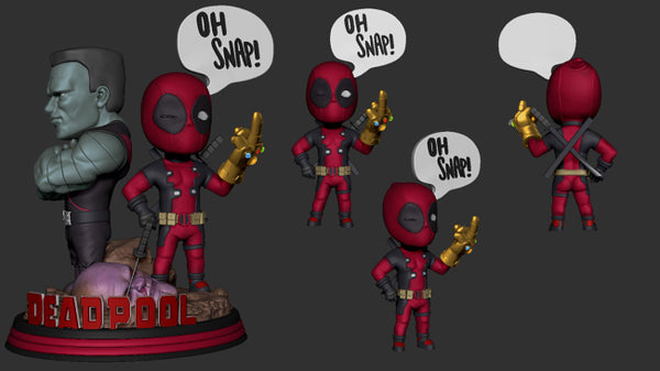 Deadpool Chibi 3D Model Ready to Print