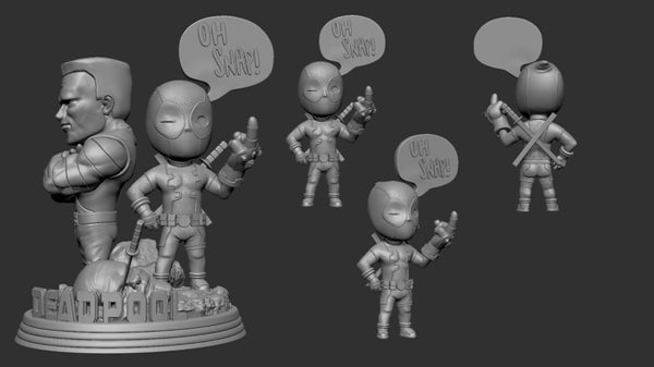 Deadpool Chibi 3D Model Ready to Print
