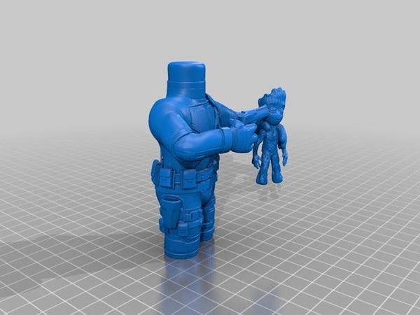Deadpool vs Groot 3D Model Ready to Print STL