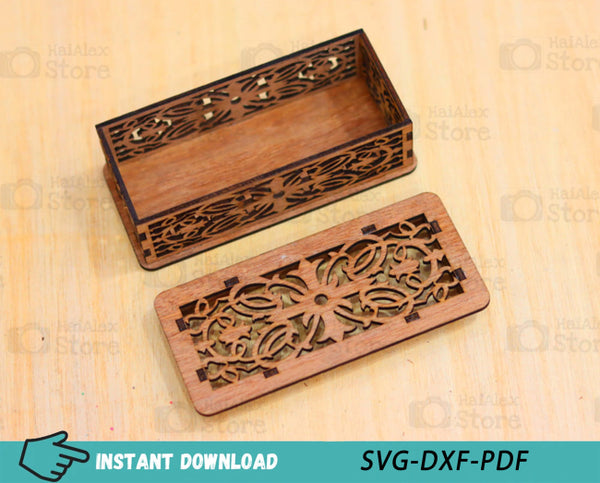 Decorative Storage Box with Lid MDF 3mm Laser Cut Files