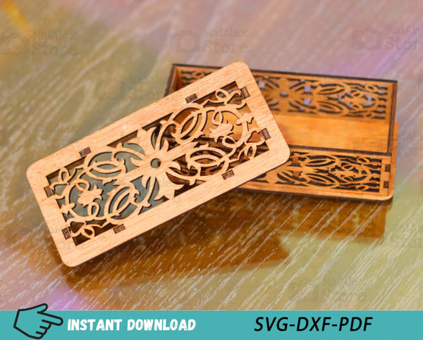 Decorative Storage Box with Lid MDF 3mm Laser Cut Files