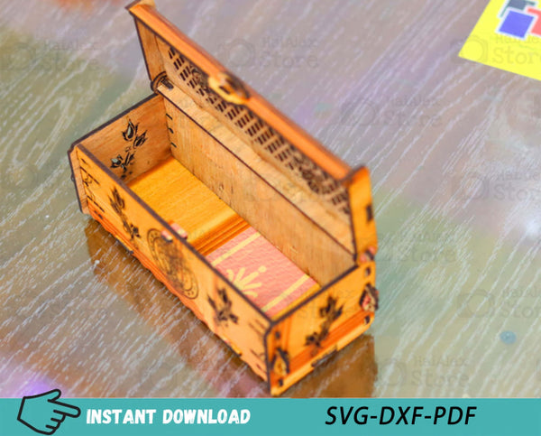 Decorative Wood Gift Box with Lid MDF 3mm Laser Cut Files