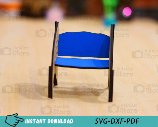 Dollhouse Table and Chair Plywood 3mm Laser Cut Files