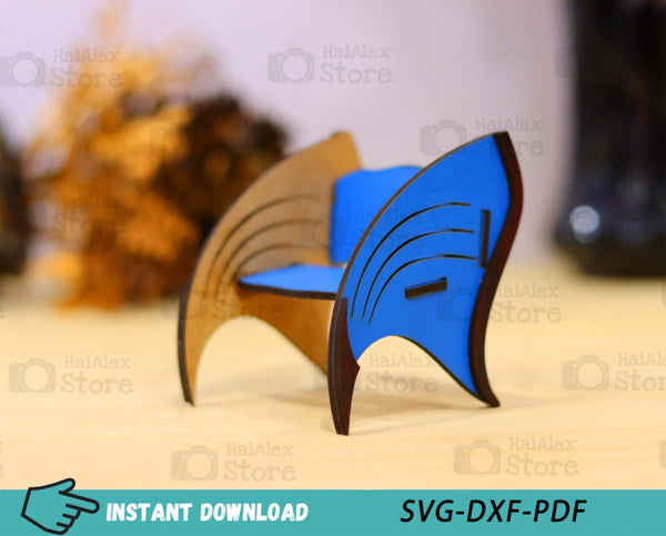Dollhouse Table and Chair Plywood 3mm Laser Cut Files