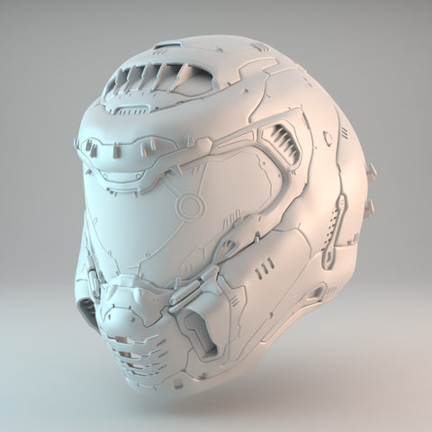 Doom Slayer Helmet 3D Model Ready to Print