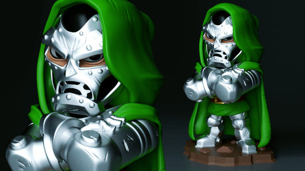 Dr Doom Chibi 3D Model Ready to Print STL