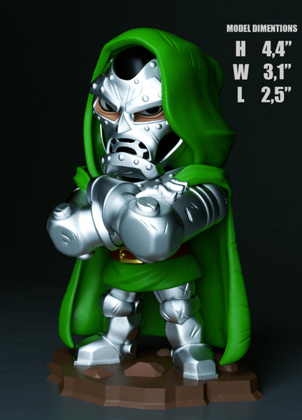 Dr Doom Chibi 3D Model Ready to Print STL