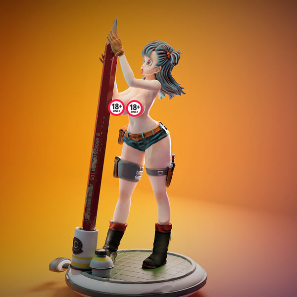 Dragon Ball Bulma Pen Holder 3D Figures Ready to Print