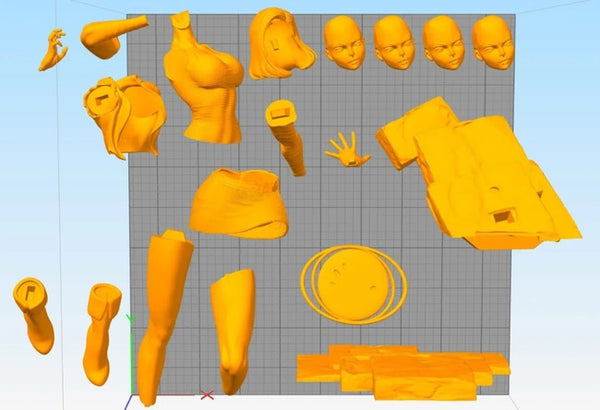 Dragon Ball Cannon C18 3D Model Ready to Print