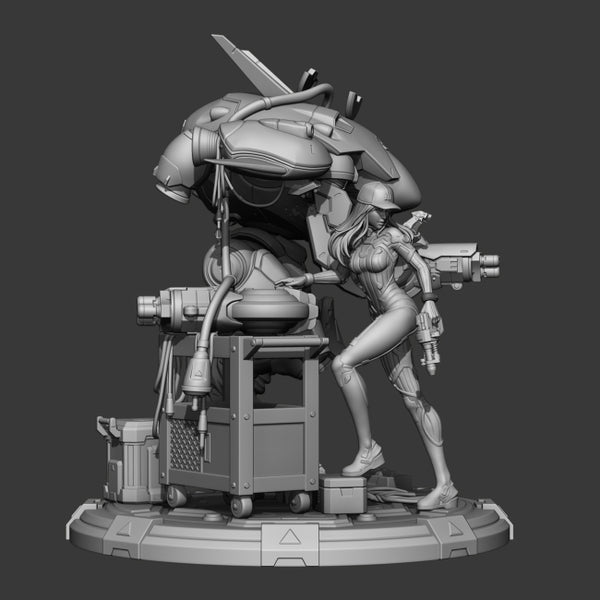 Dva - Overwatch Anime Figures 3D Model Ready to Print