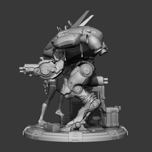 Dva - Overwatch Anime Figures 3D Model Ready to Print