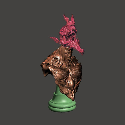 Evangelion EVA02 Bust 3D Model Ready to Print