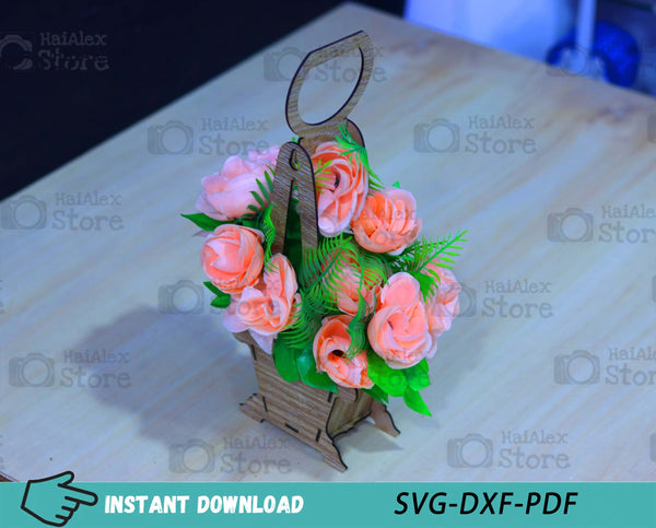 Flower Hanging Basket MDF 3mm Laser Cut Files