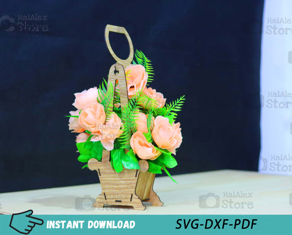 Flower Hanging Basket MDF 3mm Laser Cut Files