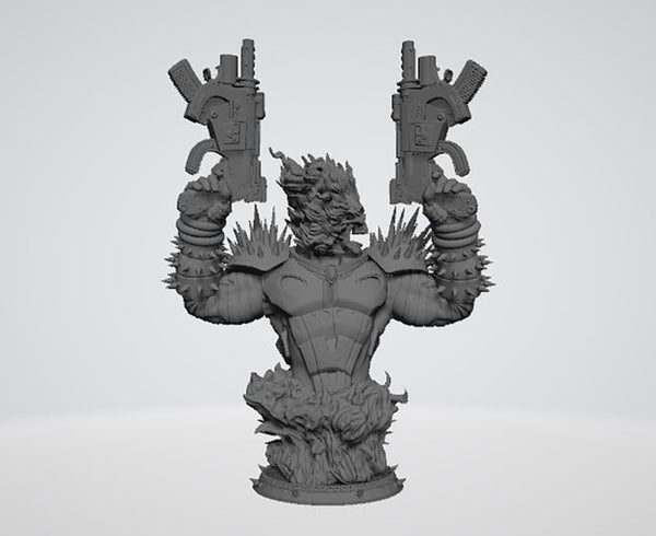 Ghost Rider Bust 3D Model Ready to Print STL