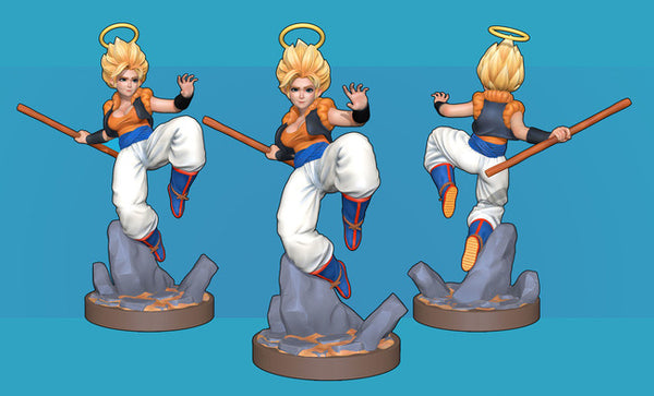 Gogeta Female Version 3D Model Ready to Print
