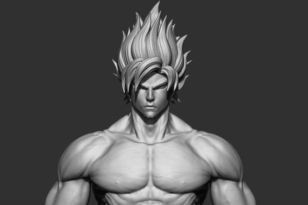 Goku Super Saiyan V2 3D Model Ready to Print